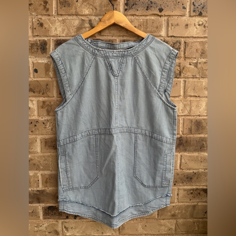 Free People We The Free Madison Railroad Stripe Tunic Top size Xs - Picture 4 of 12